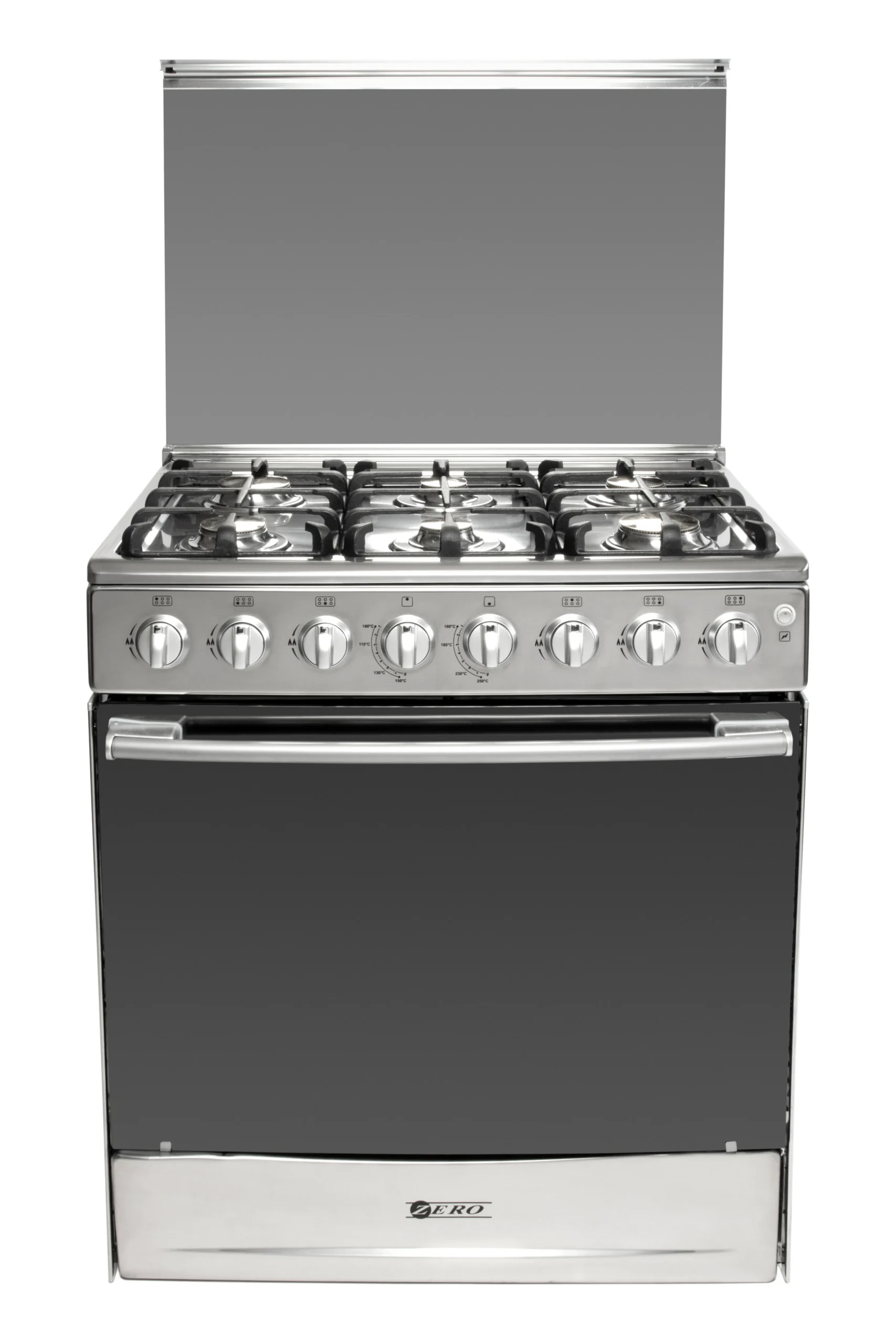 ZERO 90X60 FREESTANDING 6 BURNER GAS STOVE STAINLESS STEEL