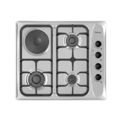FERRE 60CM STAINLESS STEEL 3 BURNER 1 ELECTRIC PLATE BUILT-IN HOB