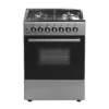 TOTAI 60x60 4 BURNER GAS STOVE WITH ELECTRIC OVEN STAINLESS STEEL