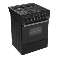 TOTAI 60x60 4 BURNER GAS STOVE WITH ELECTRIC OVEN MATT BLACK