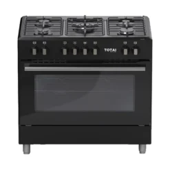 TOTAI 90CM 5 BURNER GAS STOVE WITH GAS OVEN MATT BLACK
